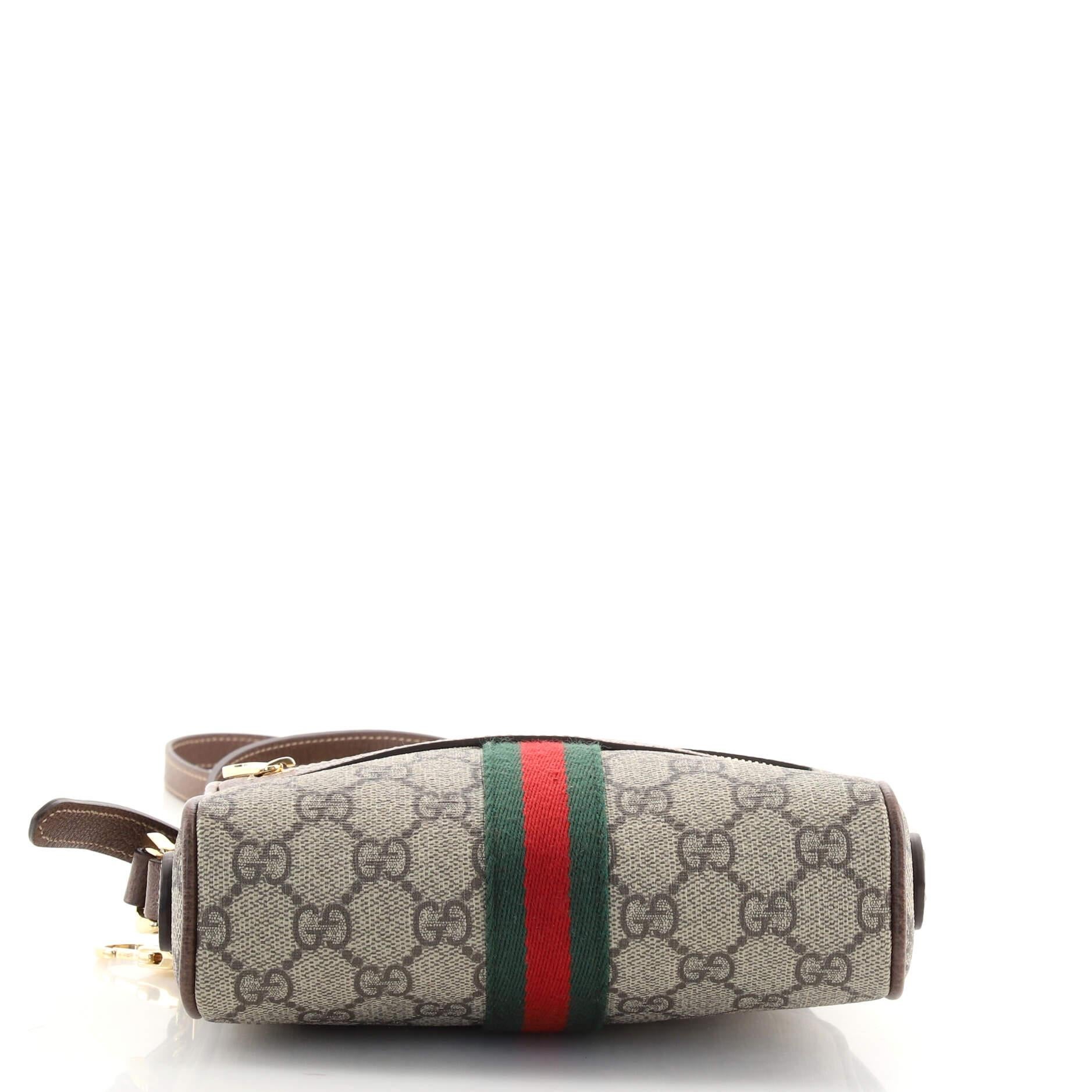 Gucci Ophidia Shoulder Bag GG Coated Canvas Mini In Good Condition In NY, NY