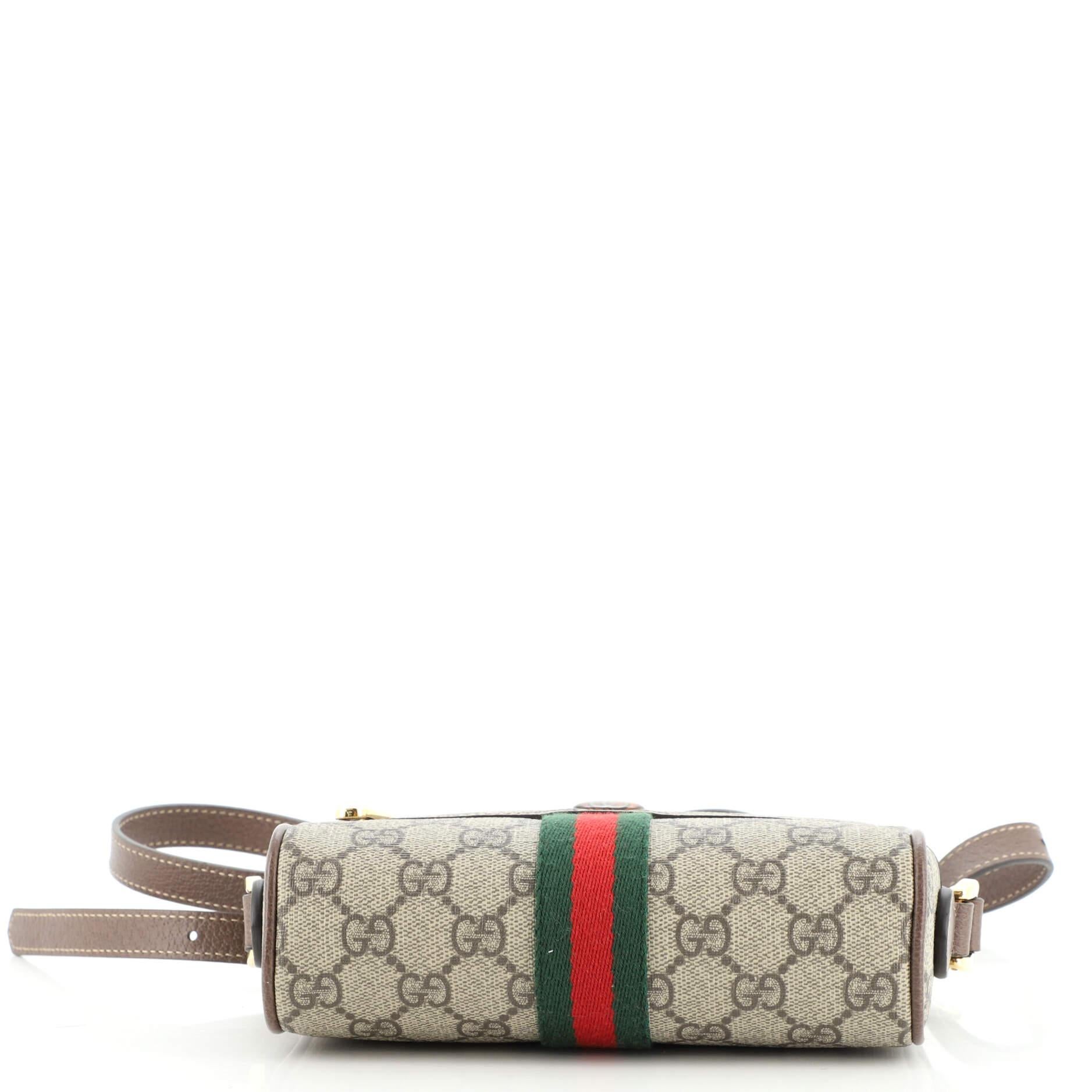 Gucci Ophidia Shoulder Bag GG Coated Canvas Mini In Good Condition In NY, NY