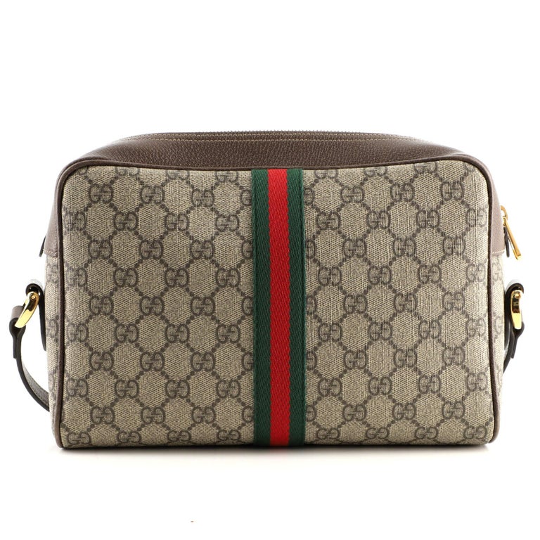 Gucci Ophidia Shoulder Bag GG Coated Canvas Small In Good Condition For Sale In NY, NY
