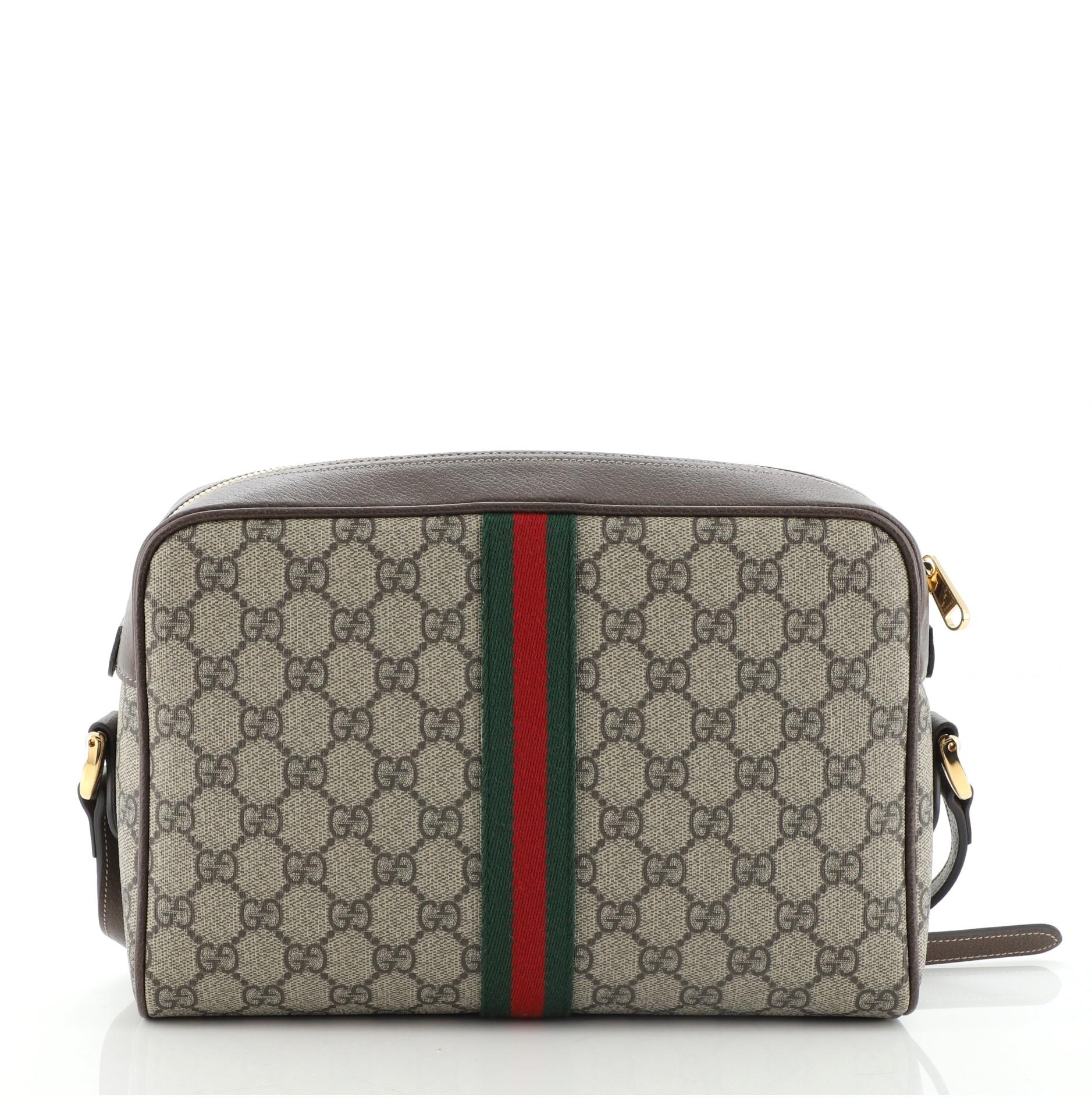 Gucci Ophidia Shoulder Bag GG Coated Canvas Small In Good Condition In NY, NY