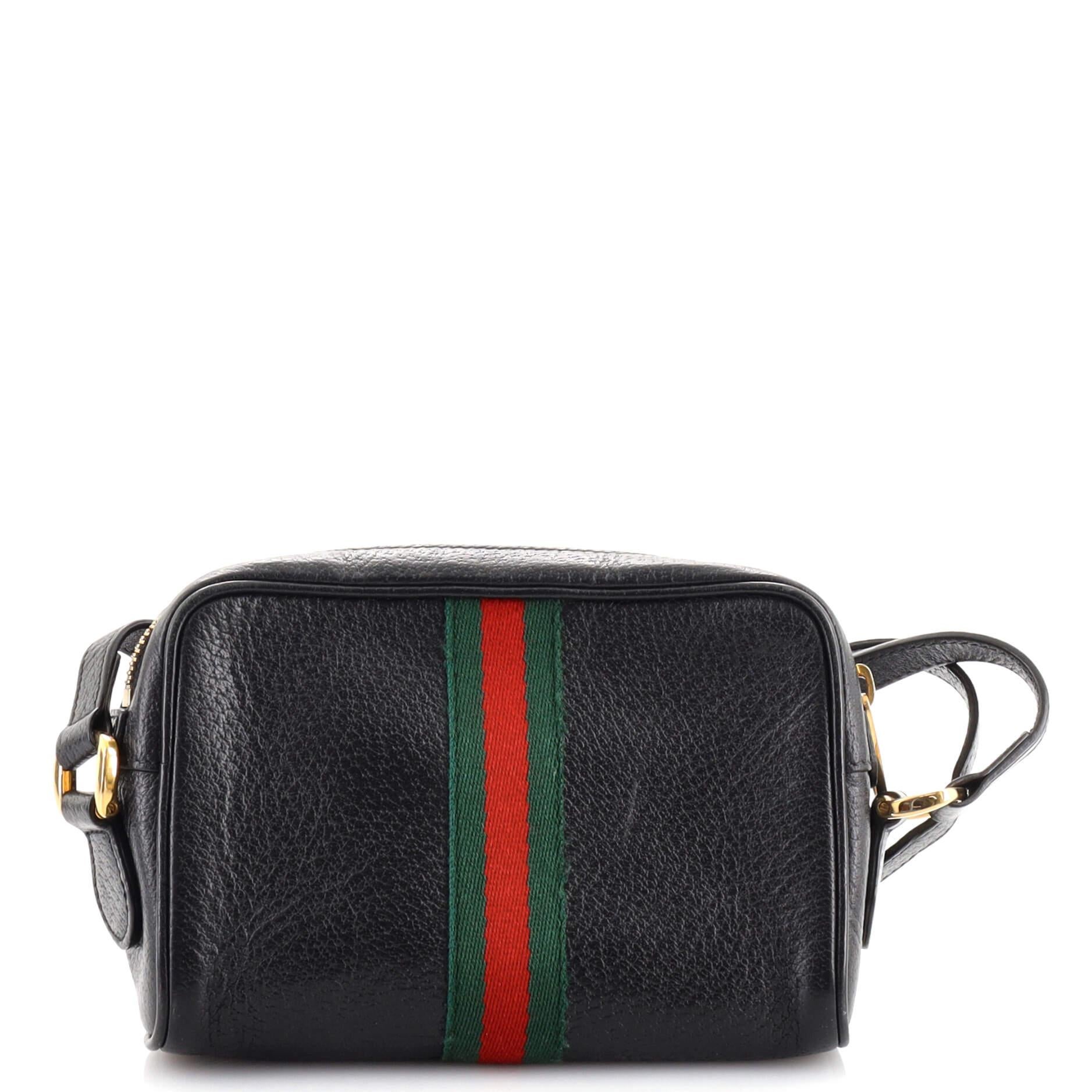 Black Gucci Ophidia Shoulder Bag Leather Mini