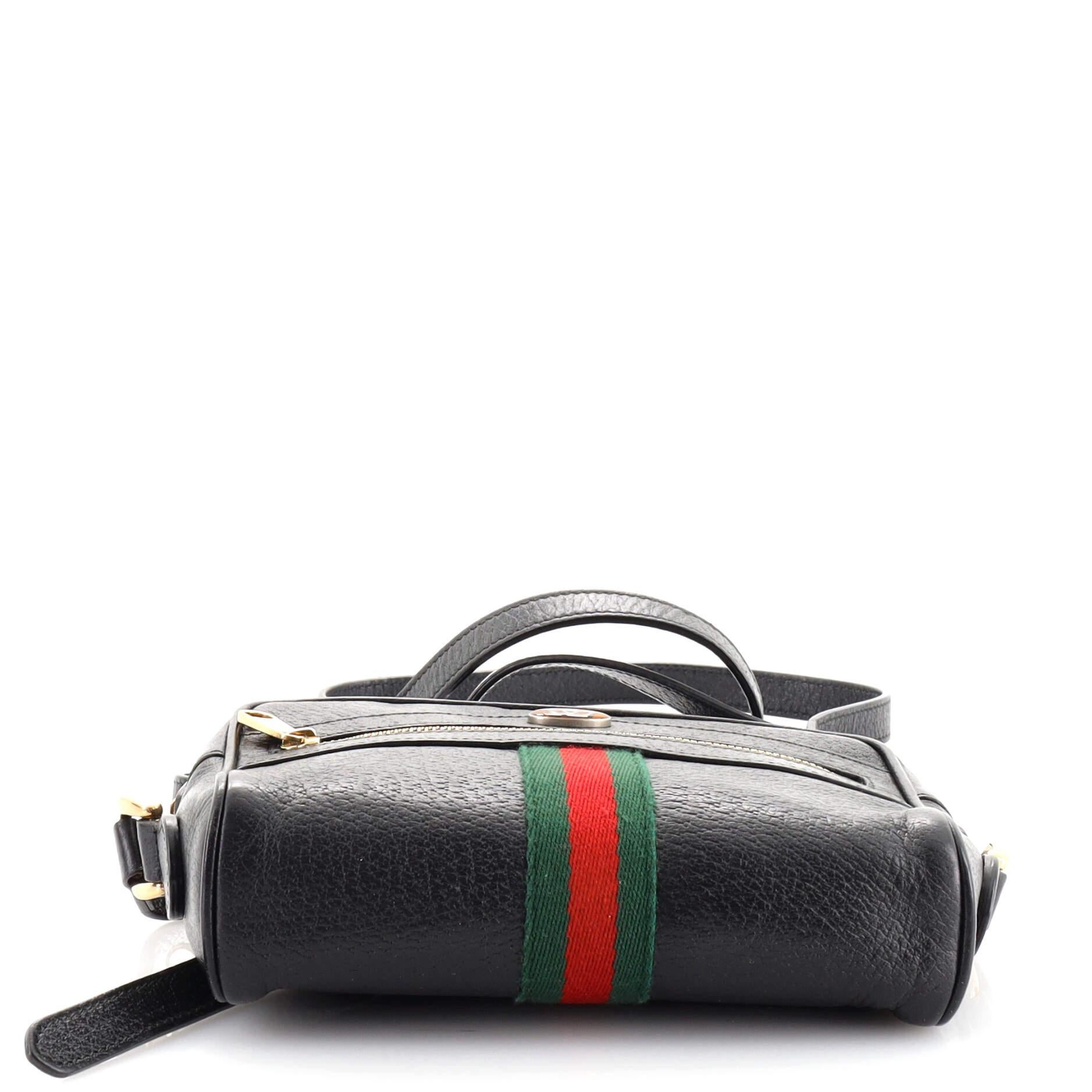 Gucci Ophidia Shoulder Bag Leather Mini In Good Condition In NY, NY