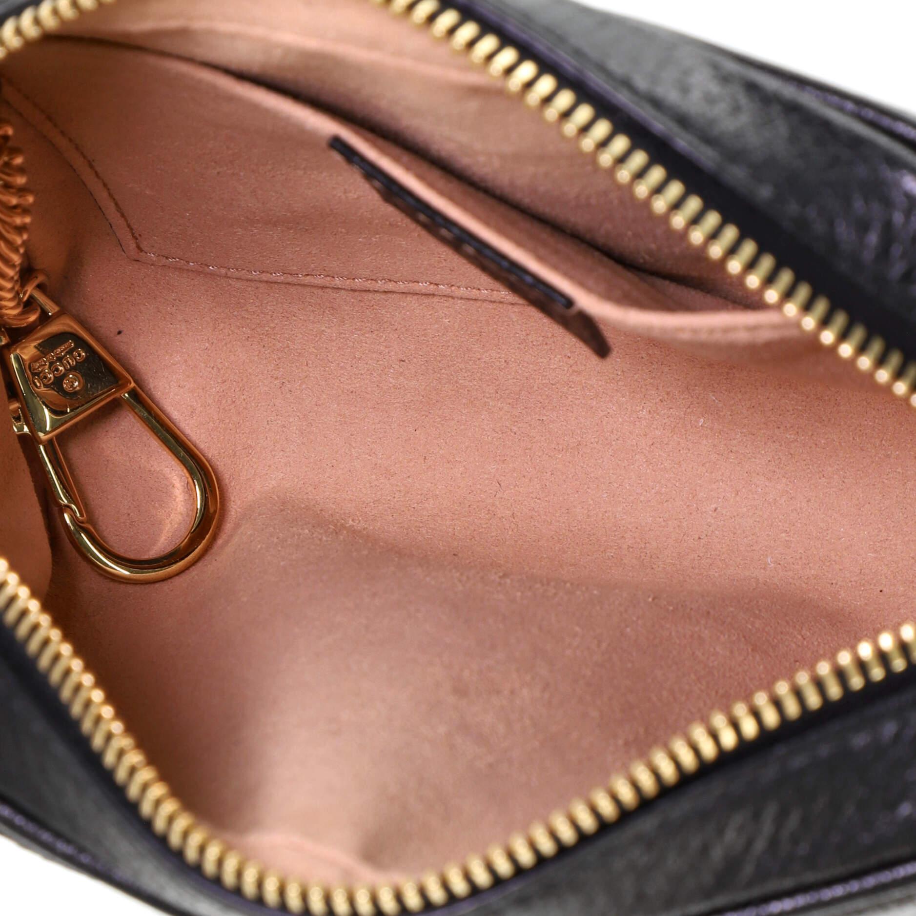 Black Gucci Ophidia Shoulder Bag Leather Mini
