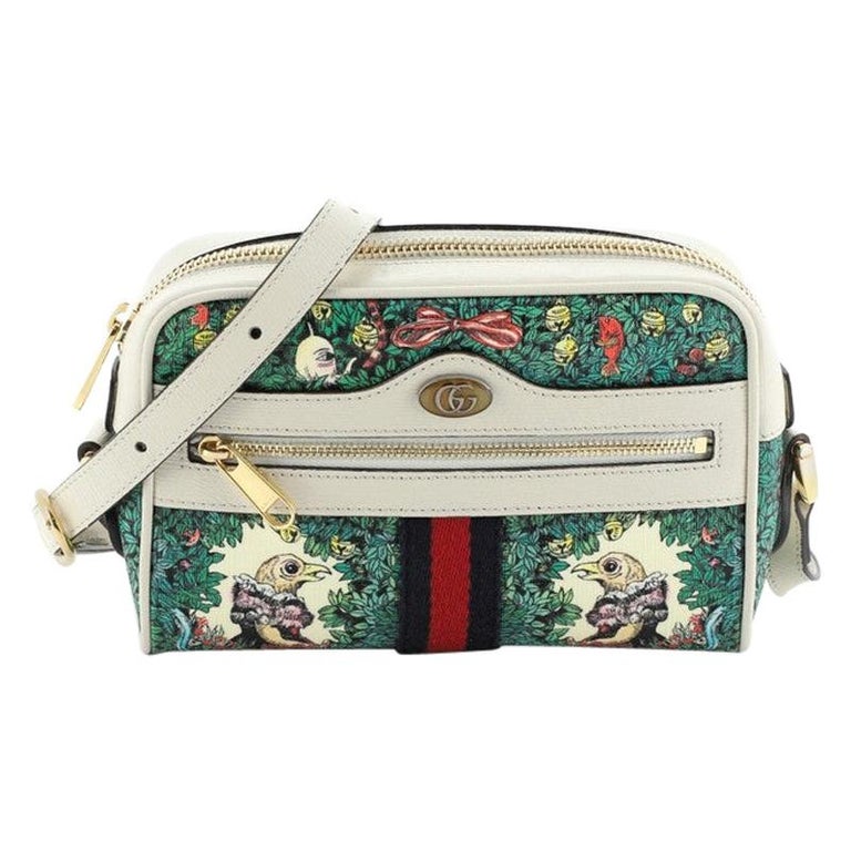 Gucci Ophidia Shoulder Bag Limited Edition Printed Coated Canvas Mini For Sale at 1stdibs