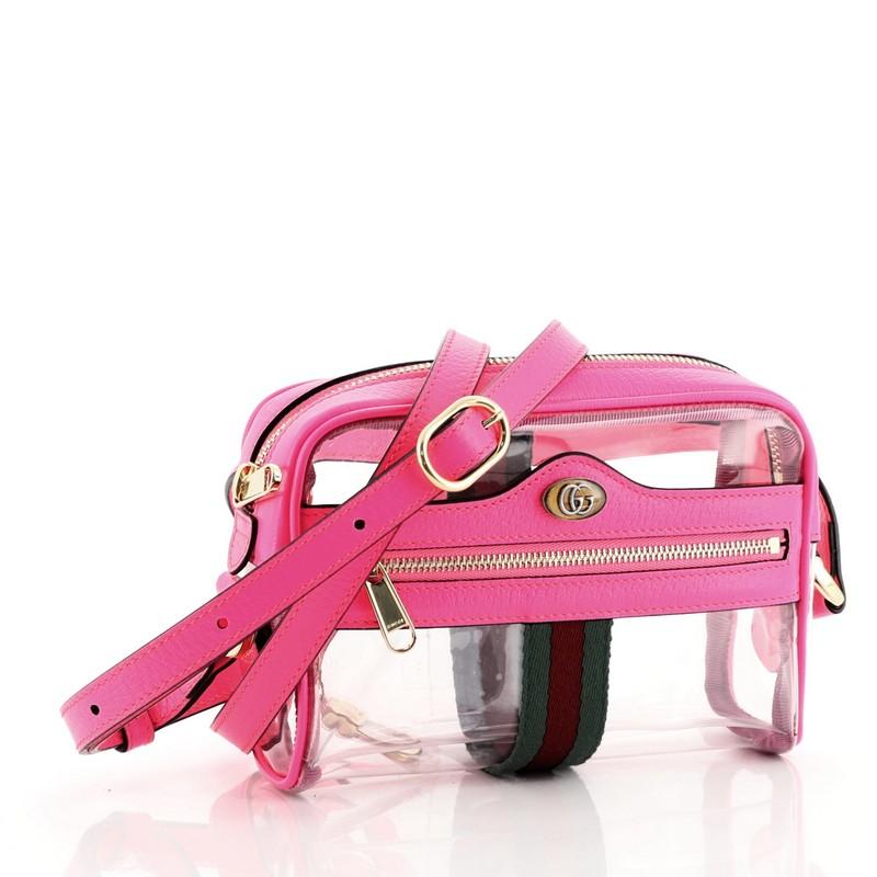 Pink Gucci Ophidia Shoulder Bag PVC Mini