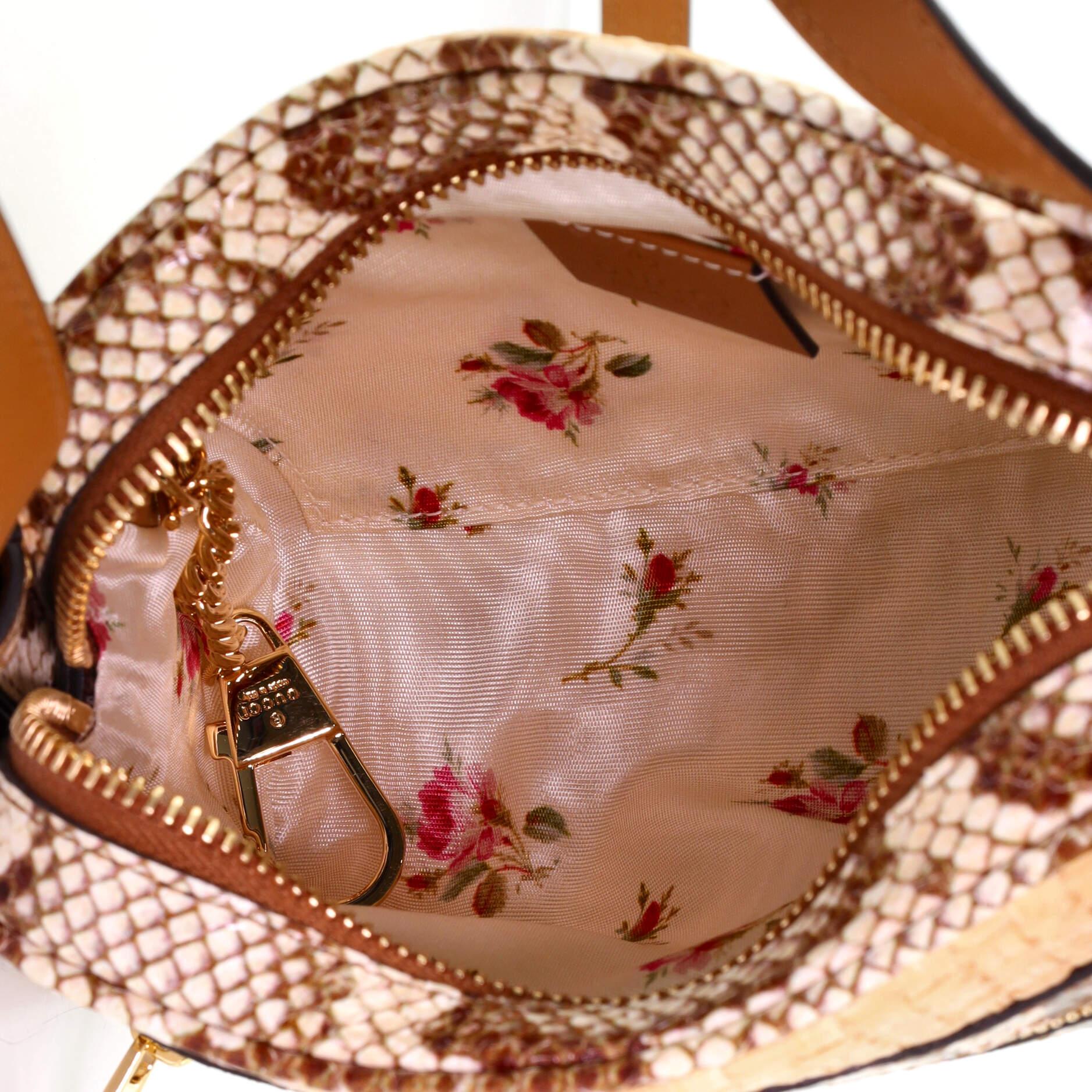 Gucci Ophidia Umhängetasche Raffia mit Schlangenhaut Mini 1