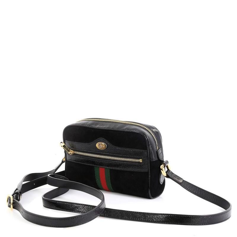 Black Gucci Ophidia Shoulder Bag Suede Mini