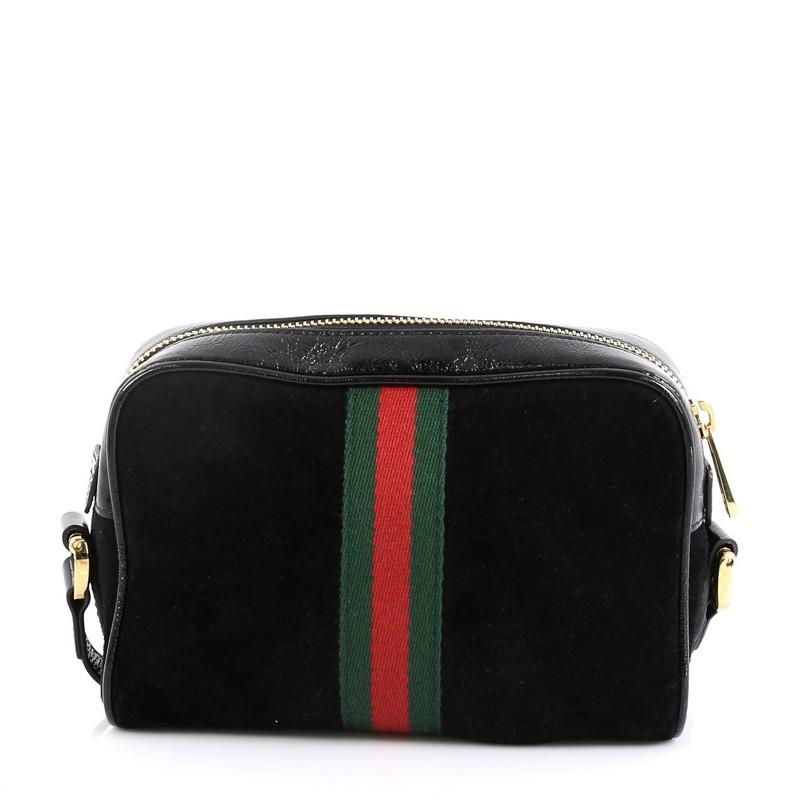 Gucci Ophidia Shoulder Bag Suede Mini In Good Condition In NY, NY