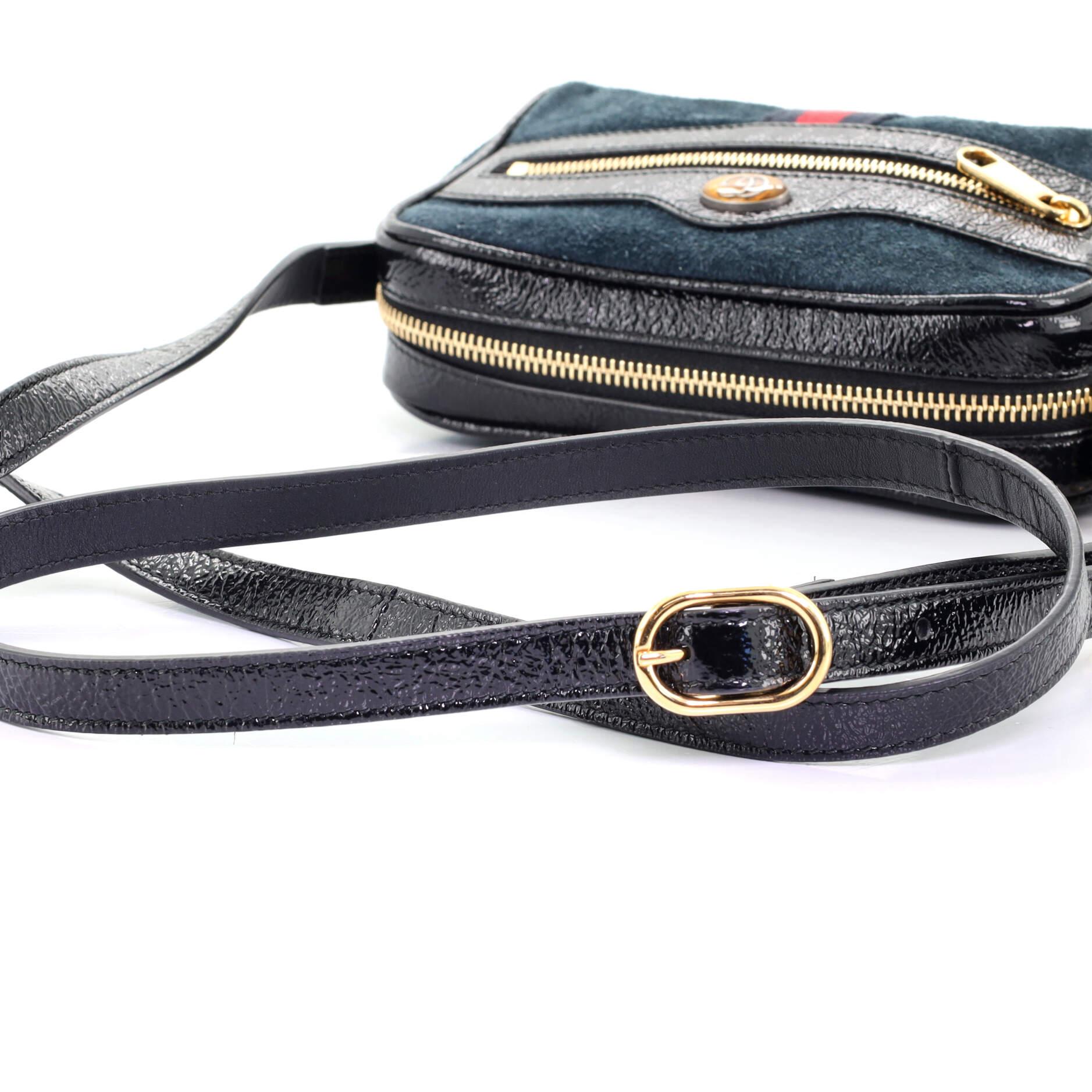 Black Gucci Ophidia Shoulder Bag Suede Mini