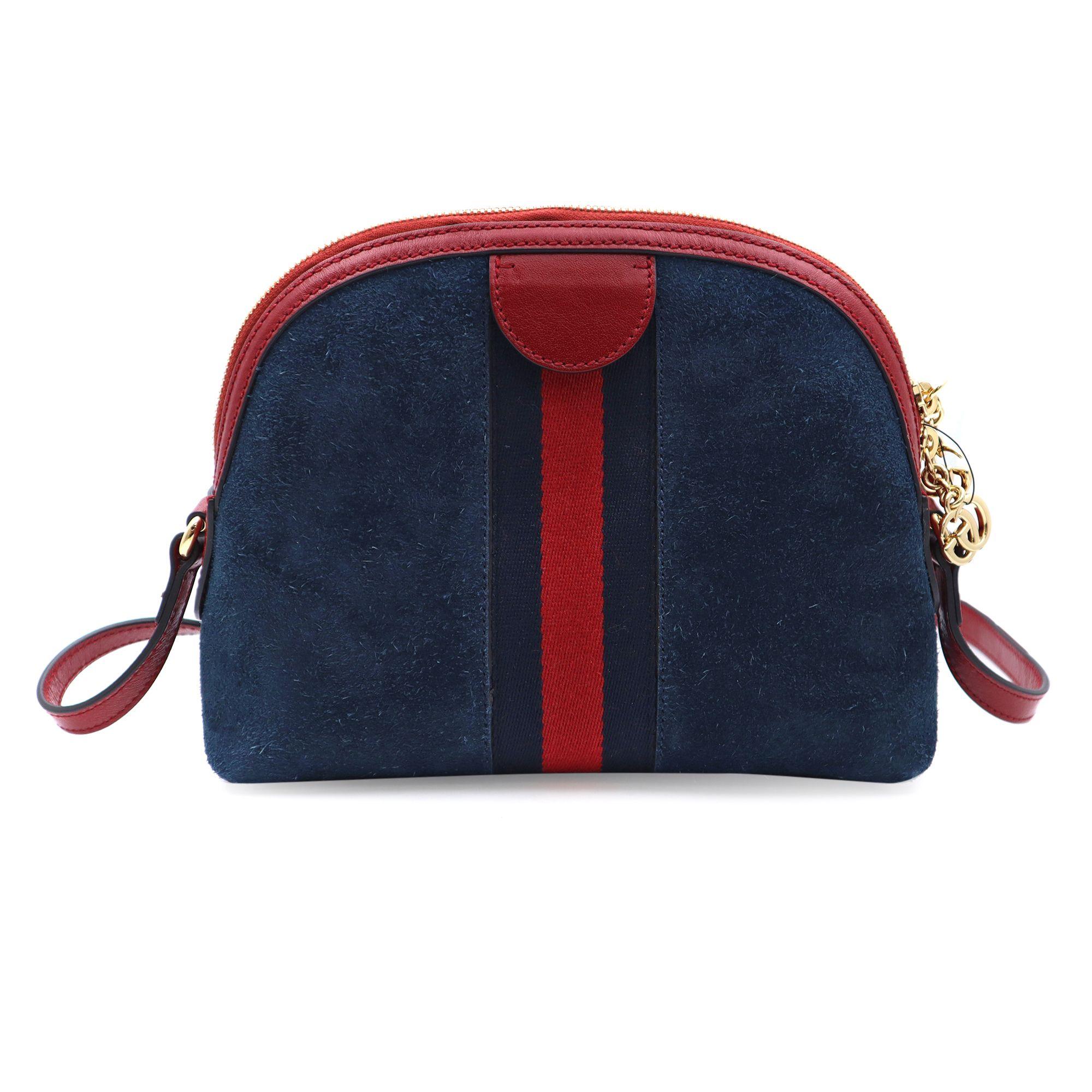 red suede gucci bag