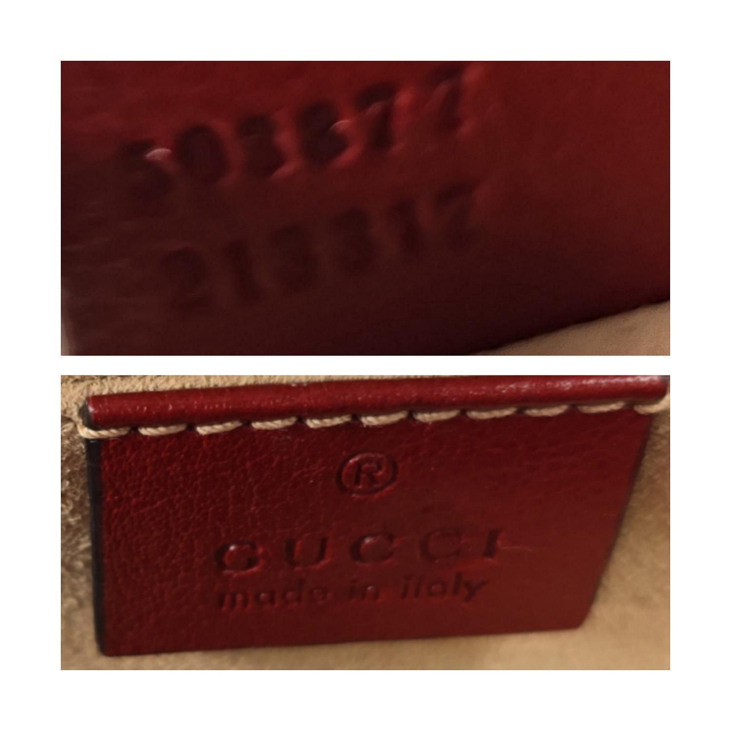 Gucci Ophidia Kleine Umhängetasche aus Wildleder mit Lederkette im Angebot 4