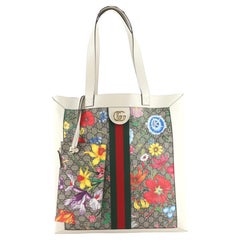 Gucci Ophidia Soft Open Tote Flora GG Coated Canvas Large