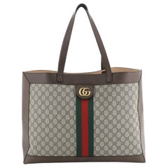 Gucci Ophidia Soft Open Tote GG Coated Canvas East West 
