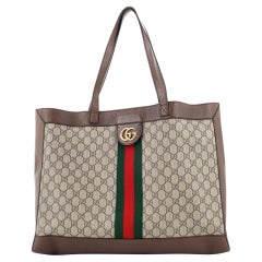Used Gucci Ophidia Soft Open Tote GG Coated Canvas East West