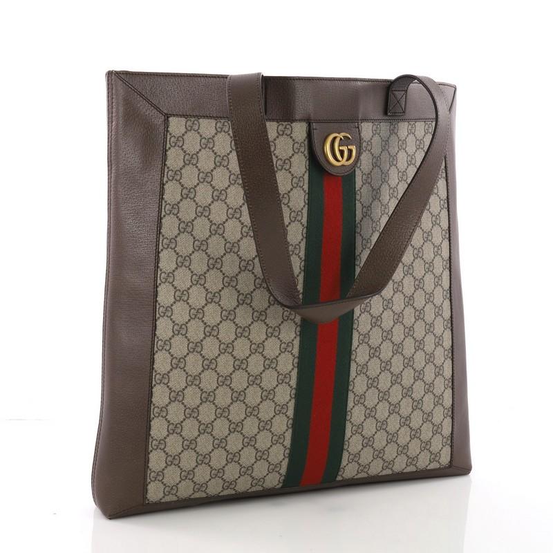 Gucci Ophidia Soft Open Tote GG Coated Canvas Large In Good Condition In NY, NY