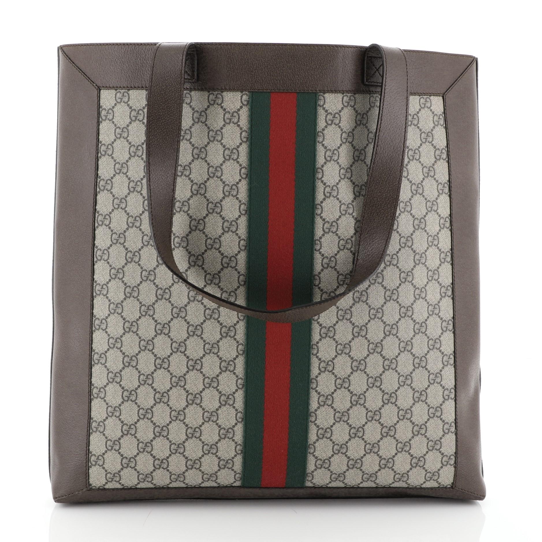 Gucci Ophidia Soft Open Tote GG Coated Canvas Large  In Good Condition In NY, NY