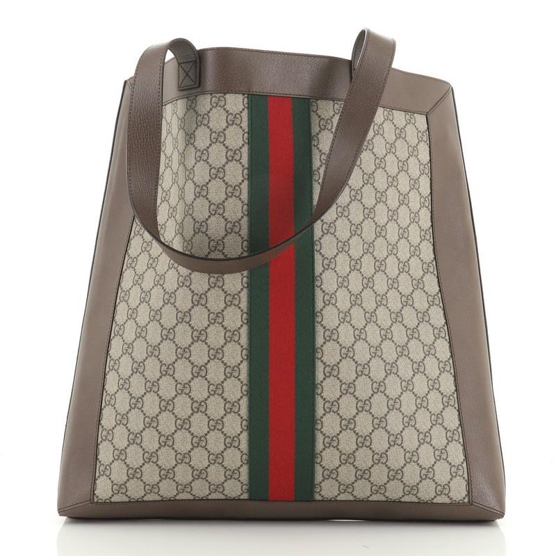 Gucci Ophidia Soft Open Tote GG Coated Canvas Large In Good Condition In NY, NY