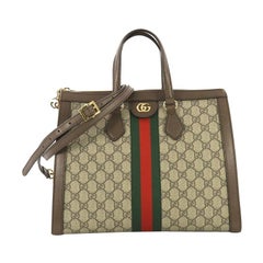 Gucci Ophidia Top Handle Bag GG Coated Canvas Medium