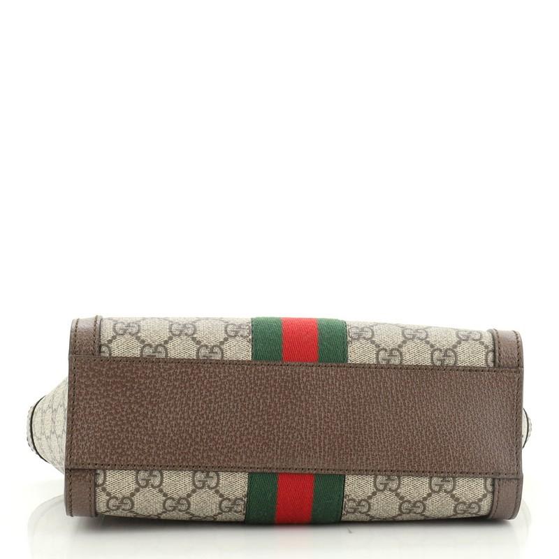 Gucci Ophidia Top Handle Bag GG Coated Canvas Small In Good Condition In NY, NY