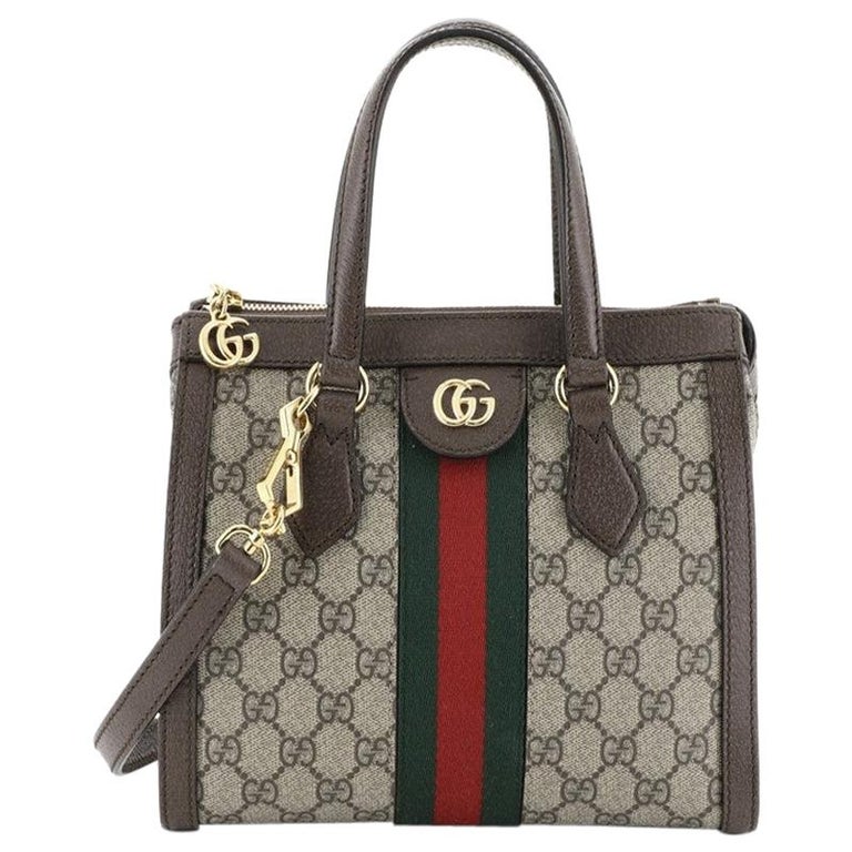 Gucci Ophidia Top Handle Bag GG Coated Canvas Small at 1stDibs