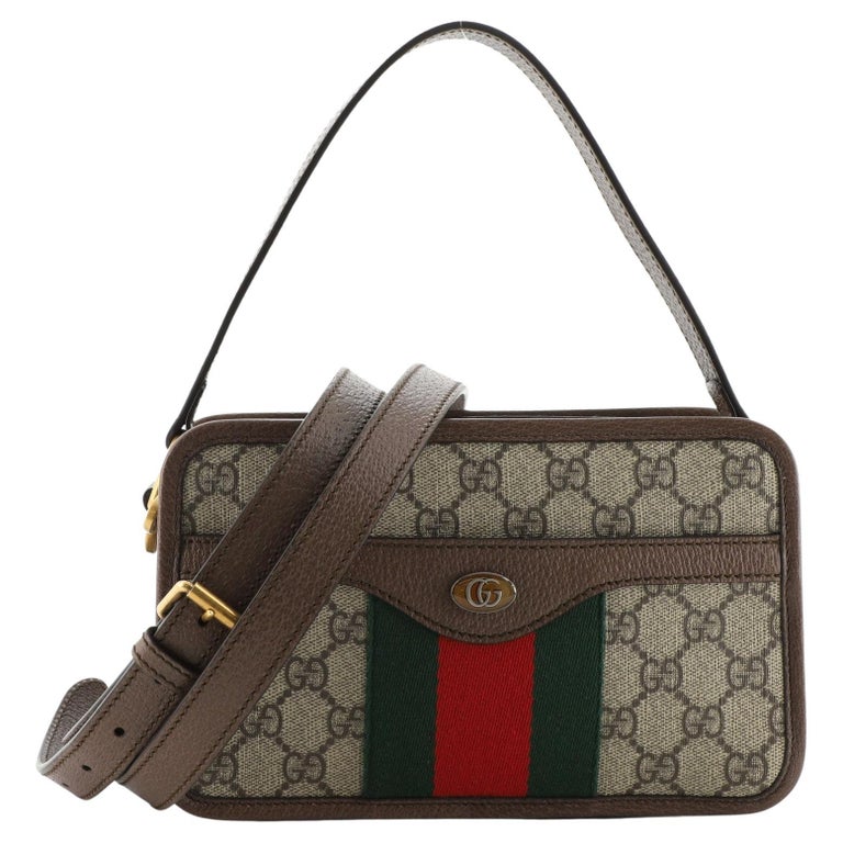 Gucci Ophidia Top Handle Camera Bag GG Coated Canvas Small at 1stDibs