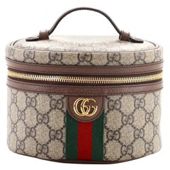 Gucci Ophidia Top Handle Cosmetic Case GG Coated Canvas Mini