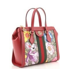 Gucci Ophidia Top Handle Tote Flora GG beschichtetes Segeltuch