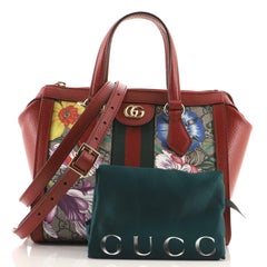 Gucci Ophidia Top Handle Tote Flora GG aus beschichtetem Segeltuch