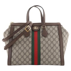 Gucci Ophidia Top Handle Tote GG aus beschichtetem Segeltuch Medium