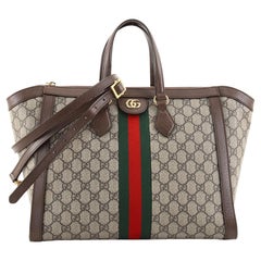 Gucci Ophidia Top Handle Tote GG Coated Canvas Medium