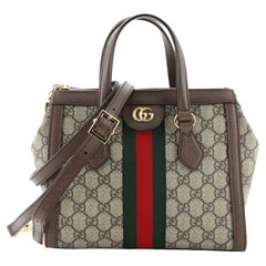 Gucci Ophidia Top Handle Tote GG Coated Canvas Small