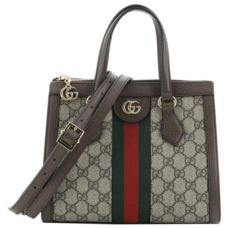 Gucci Ophidia Top Handle Tote GG Coated Canvas Small