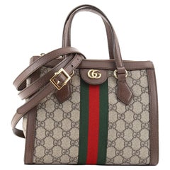 Gucci Ophidia Top Handle Tote GG Coated Canvas Small