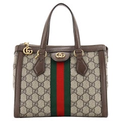 Used Gucci Ophidia Top Handle Tote GG Coated Canvas Small