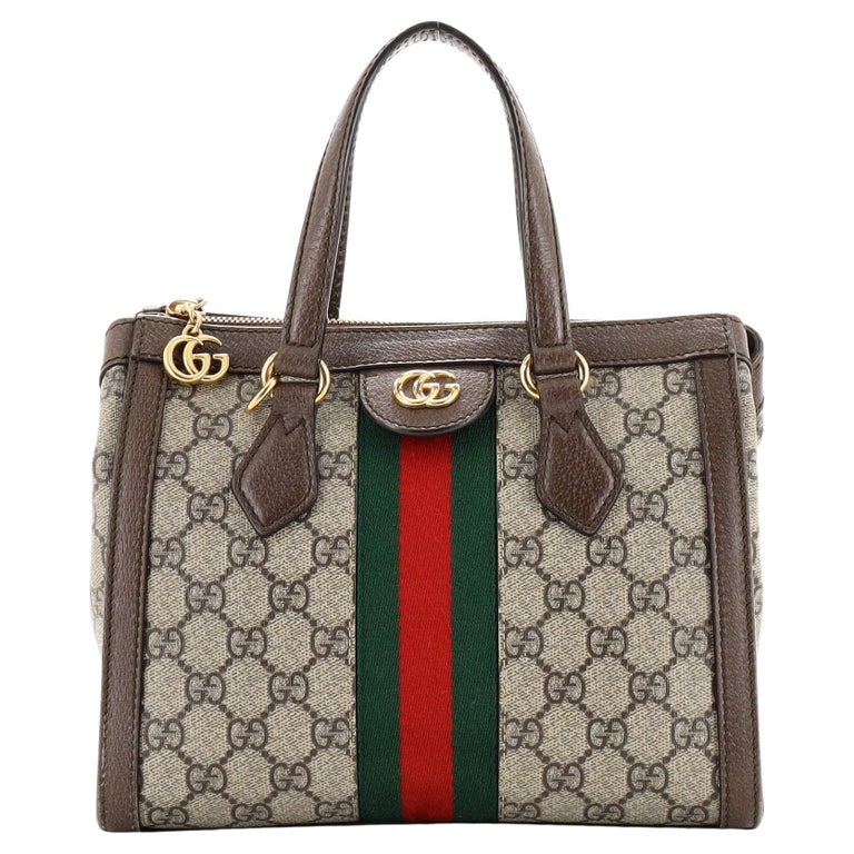 Gucci Beige/Brown GG Coated Canvas and Leather Small Linea A Crossbody Bag  - Yoogi's Closet