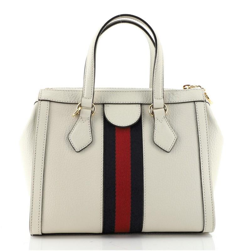 Gucci Ophidia Top Handle Tote Leather Small In Good Condition In NY, NY