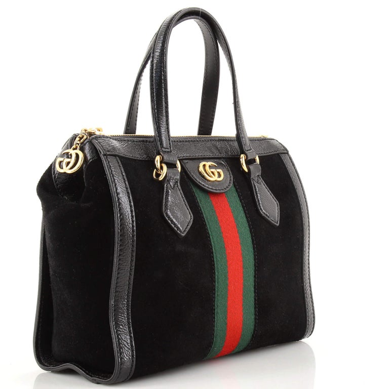 Gucci Ophidia Top Handle Tote Suede Small For Sale at 1stDibs