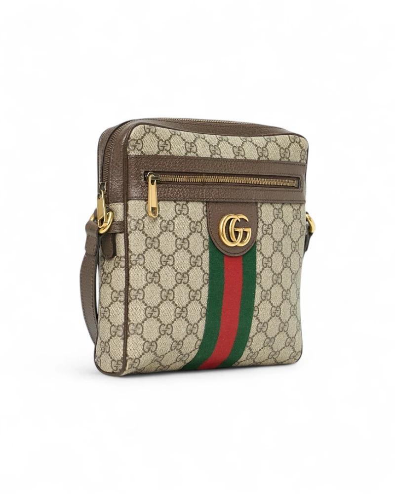 Brown Gucci Ophidia Tracolla Man GG Supreme Marrone in vendita