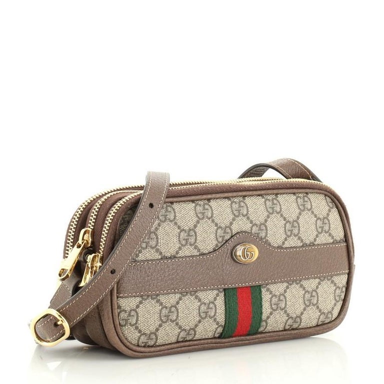 Gucci Ophidia Triple Zip Crossbody Bag GG Coated Canvas Mini at 1stDibs gucci 3 zipper bag