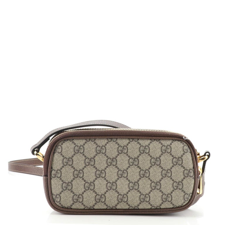 Gucci Ophidia Triple Zip Crossbody Bag GG Coated Canvas Mini For Sale