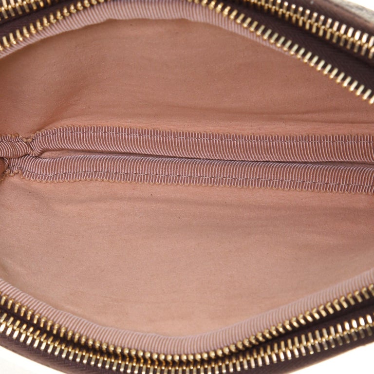 Gucci Ophidia Triple Zip Crossbody Bag GG Coated Canvas Mini For Sale