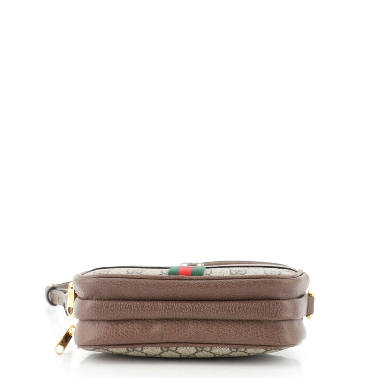 Gucci Ophidia Triple Zip Crossbody Bag GG Coated Canvas Mini For Sale