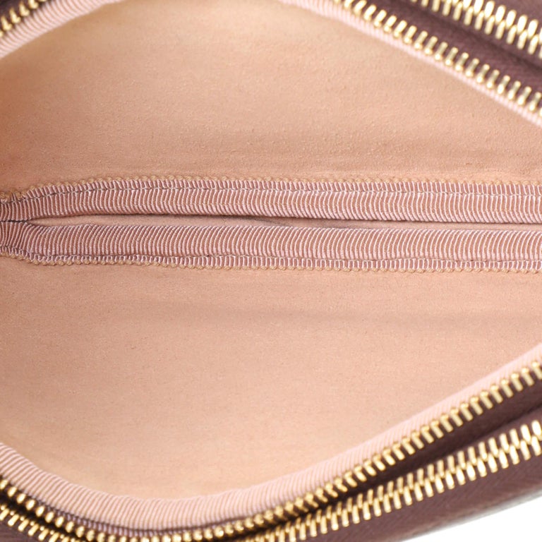 Gucci Ophidia Triple Zip Crossbody Bag GG Coated Canvas Mini For Sale