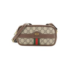 Gucci Double Zip Toiletry Pouch GG Coated Canvas Medium at 1stDibs