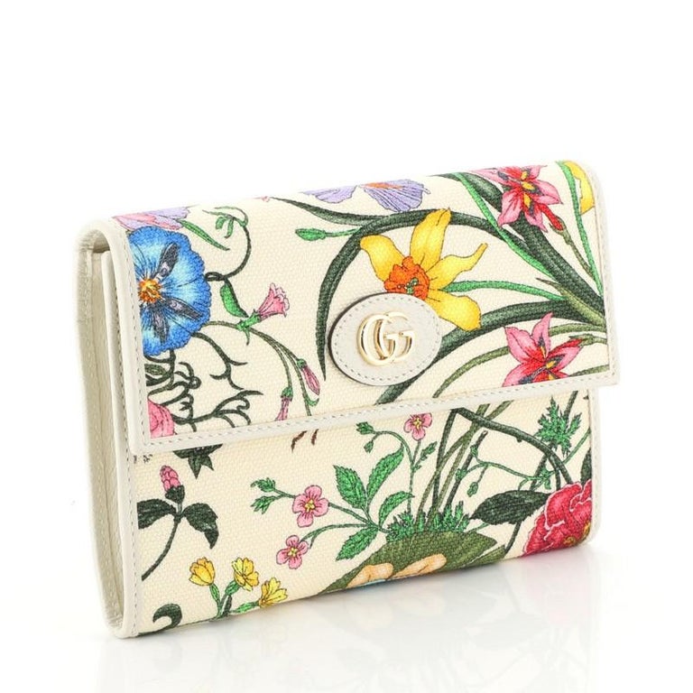 Gucci Ophidia Wallet Flora Canvas Small at 1stDibs