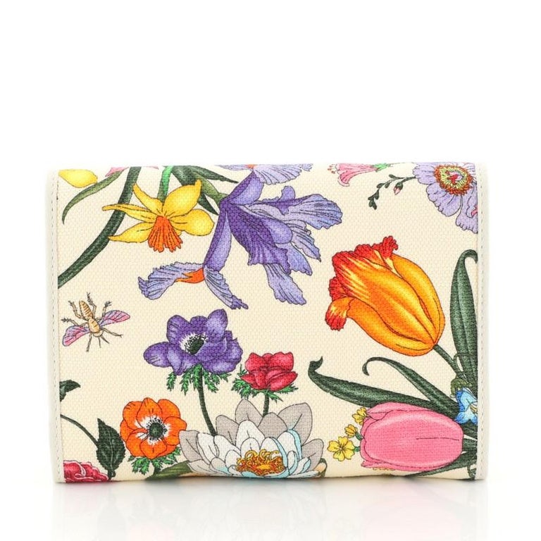 Gucci Ophidia Wallet Flora Canvas Small For Sale at 1stdibs