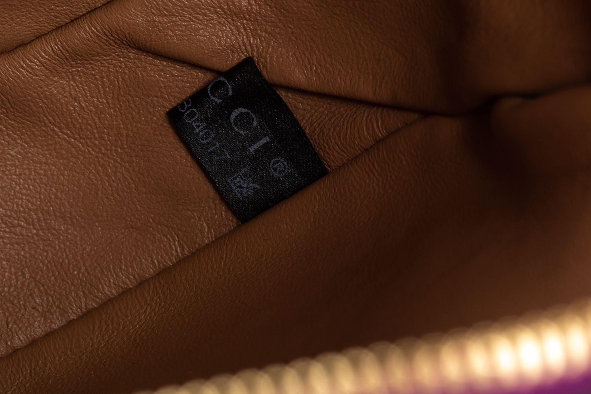 GUCCI Ophidia Watersnake Purple Mini Round Bag New in Box For Sale 3