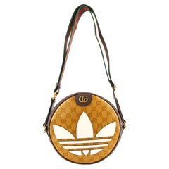 Gucci Ophidia x adidas Round Crossbody Bag GG Coated Canvas Small