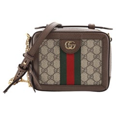 Gucci Ophidia Kameratasche mit Reißverschluss GG aus beschichtetem Segeltuch Mini