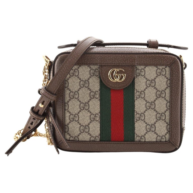 Gucci Ophidia Zip Around Camera Bag GG Coated Canvas Mini at 1stDibs